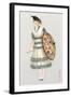 Woman with Parasol, Fashion Illustration-null-Framed Art Print