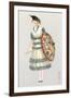 Woman with Parasol, Fashion Illustration-null-Framed Art Print