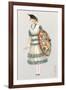 Woman with Parasol, Fashion Illustration-null-Framed Art Print