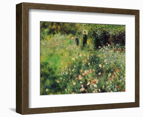 Woman with Parasol in a Garden, 1873-Pierre-Auguste Renoir-Framed Giclee Print