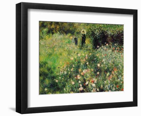 Woman with Parasol in a Garden, 1873-Pierre-Auguste Renoir-Framed Giclee Print