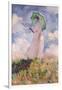 Woman with Parasol Turned to the Left, 1886-Claude Monet-Framed Giclee Print