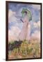 Woman with Parasol Turned to the Left, 1886-Claude Monet-Framed Giclee Print