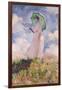 Woman with Parasol Turned to the Left, 1886-Claude Monet-Framed Giclee Print