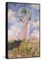 Woman with Parasol Turned to the Left, 1886-Claude Monet-Framed Stretched Canvas