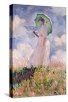 Woman with Parasol Turned to the Left, 1886-Claude Monet-Stretched Canvas