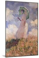 Woman with Parasol Turned to the Left (Suzanne Hoschedé), 1886-Claude Monet-Mounted Giclee Print