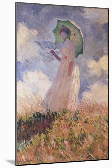 Woman with Parasol Turned to the Left (Suzanne Hoschedé), 1886-Claude Monet-Mounted Giclee Print