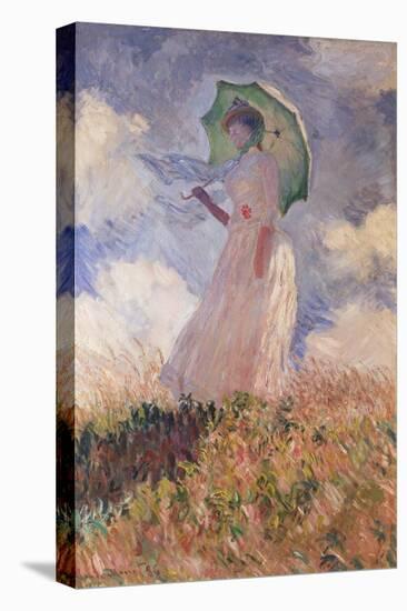 Woman with Parasol Turned to the Left (Suzanne Hoschedé), 1886-Claude Monet-Stretched Canvas