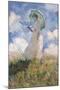 Woman with Parasol Turned to the Left-Claude Monet-Mounted Premium Giclee Print