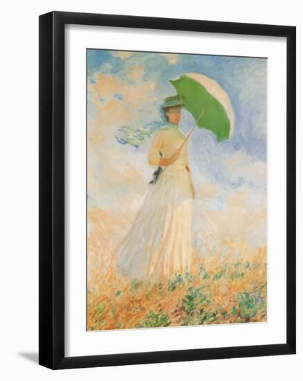 Woman with Parasol-Claude Monet-Framed Art Print