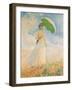 Woman with Parasol-Claude Monet-Framed Art Print