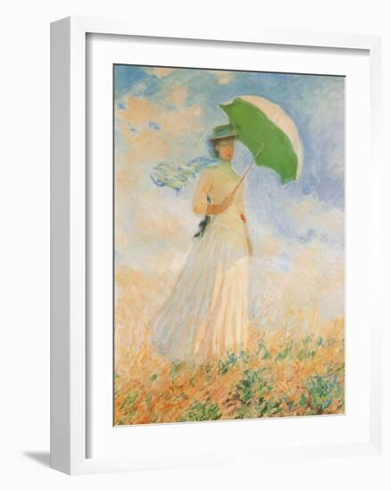 Woman with Parasol-Claude Monet-Framed Art Print