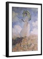 Woman with Parasol-Claude Monet-Framed Art Print