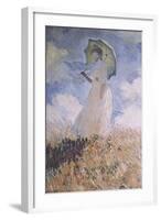 Woman with Parasol-Claude Monet-Framed Art Print