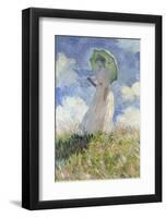 Woman with Parasol-Claude Monet-Framed Art Print