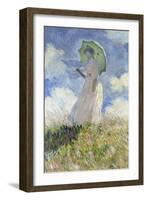 Woman with Parasol-Claude Monet-Framed Art Print