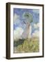 Woman with Parasol-Claude Monet-Framed Art Print