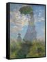 Woman With Parasol-Claude Monet-Framed Stretched Canvas