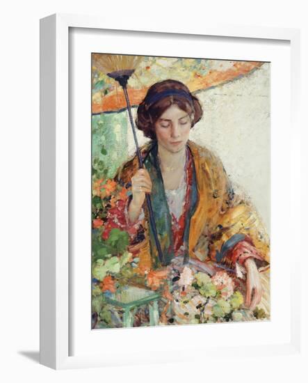 Woman with Parasol-Richard Edward Miller-Framed Giclee Print