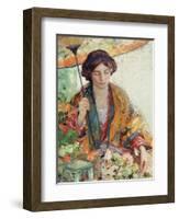 Woman with Parasol-Richard Edward Miller-Framed Giclee Print