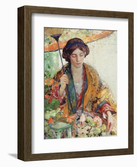 Woman with Parasol-Richard Edward Miller-Framed Giclee Print