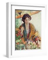 Woman with Parasol-Richard Edward Miller-Framed Giclee Print