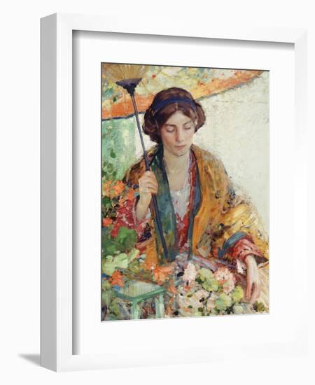 Woman with Parasol-Richard Edward Miller-Framed Giclee Print