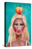 Woman with Peach-Raissa Oltmanns-Stretched Canvas