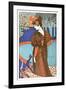 Woman with Peacocks-Alphonse Mucha-Framed Art Print