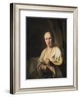 Woman with Pearls in her Hair, c.1653-Ferdinand Bol-Framed Giclee Print