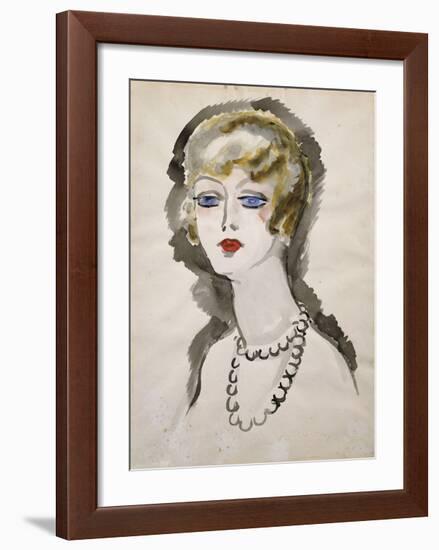 Woman with Pearls-Kees van Dongen-Framed Premium Giclee Print