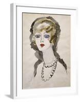 Woman with Pearls-Kees van Dongen-Framed Premium Giclee Print