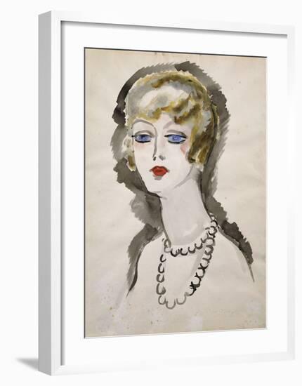 Woman with Pearls-Kees van Dongen-Framed Premium Giclee Print