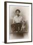 Woman with Pekingese Dogs-null-Framed Photographic Print