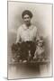 Woman with Pekingese Dogs-null-Mounted Photographic Print