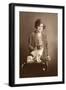 Woman with Pekingese-null-Framed Photographic Print