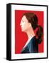 Woman with Ponytail-Enrico Varrasso-Framed Stretched Canvas