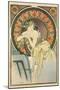 Woman with Poppies, 1898-Alphonse Mucha-Mounted Giclee Print