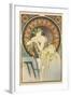 Woman with Poppies, 1898-Alphonse Mucha-Framed Giclee Print