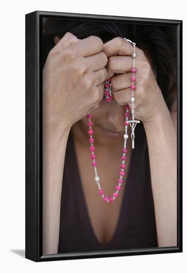 Woman with prayer beads-Godong-Framed Photographic Print