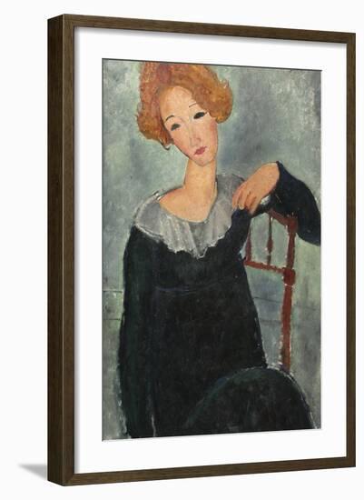 Woman with Red Hair, 1917-Amedeo Modigliani-Framed Art Print