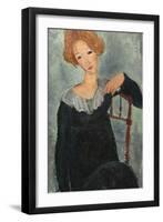 Woman with Red Hair, 1917-Amedeo Modigliani-Framed Art Print