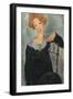 Woman with Red Hair, 1917-Amedeo Modigliani-Framed Art Print