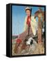 Woman with Rifle, Dog and Pheasant-null-Framed Stretched Canvas