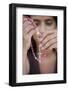 Woman with rosary-Godong-Framed Photographic Print