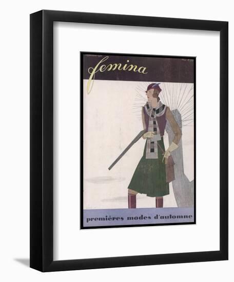 Woman with Shotgun-null-Framed Art Print