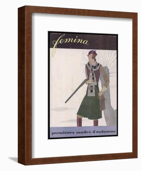 Woman with Shotgun-null-Framed Art Print