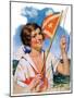 "Woman with Signal Flag,"July 7, 1928-Bradshaw Crandall-Mounted Giclee Print