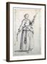 Woman with Spindle-Jacques Callot-Framed Giclee Print